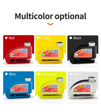 Motorcycle Bicycle Lock Alarm Safety Protection Padlock Disc Aluminum Alloy Anti-Theft Reminder Rope Lock Bag Motorcycle Accesso