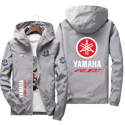 Giacca a vento sottile da uomo con logo YAMAHA, adatta per sport, tempo libero, outdoor e pesca, antivento, protezione UV, cas