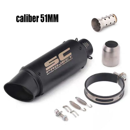 51/60mm universal motorcycle exhaust pipe straight-through exhaust pipe suitable For Yamha Honda racing motorcycle GP project