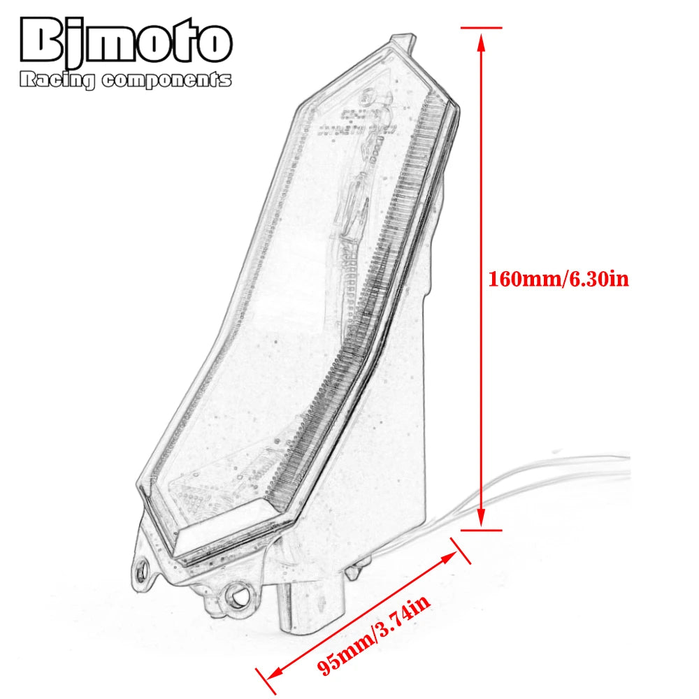 YZF R6 R1 R7 Motorcycle integrated LED Brake Lamp Tail Light Turn Signal Light For YAMAHA YZF-R6 YZF-R1 YZF-R7 YZFR6 YZFR1 YZFR7
