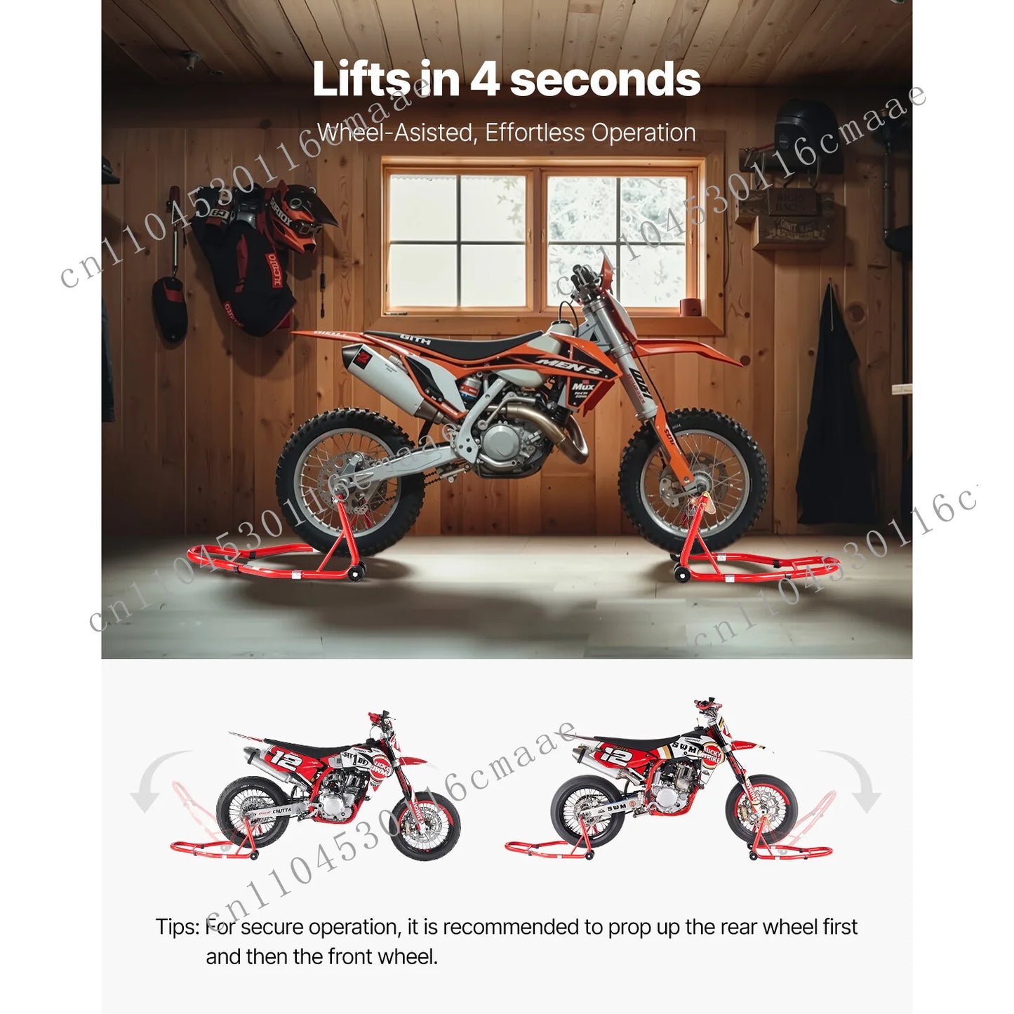 Cavalletto per motocicletta da 850 libbre, sollevatore combinato anteriore e posteriore, cavalletto per doppia forcella anteriore, forcella posteriore U+L, bobina per forcellone oscillante