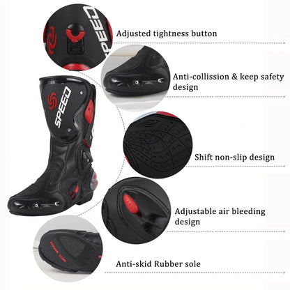 Motorcycle Long Boots Motocross Off-Road Rally Professional Racing Boots Motorbike Rider Biker Shoes Protection Equipment B1001