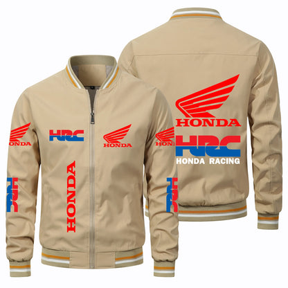 Giacca da motociclista Honda da uomo 2025, giacca con logo Honda Wing HRC, giacca da motociclista oversize, abbigliamento da uomo Honda, cappotti