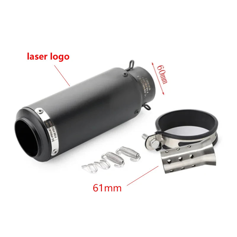 51/60mm Universal motorcycle sc exhaust inox muffler carbon fiber exhaust with DB Killer for z900 R3 R25 MT07 MT09 R1 Z400 Z650