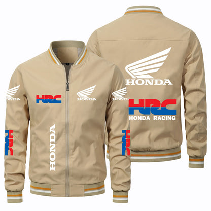 Giacca da motociclista Honda da uomo 2025, giacca con logo Honda Wing HRC, giacca da motociclista oversize, abbigliamento da uomo Honda, cappotti