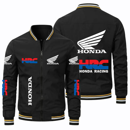 Giacca da motociclista Honda da uomo 2025, giacca con logo Honda Wing HRC, giacca da motociclista oversize, abbigliamento da uomo Honda, cappotti