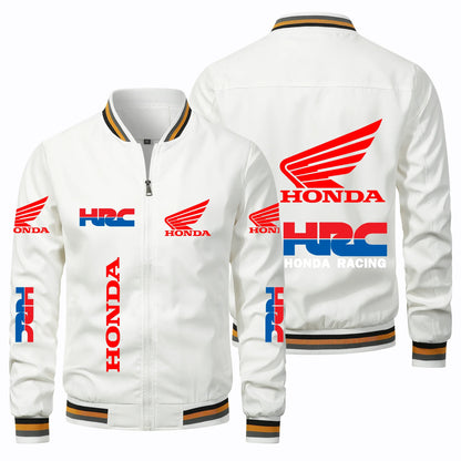 Giacca da motociclista Honda da uomo 2025, giacca con logo Honda Wing HRC, giacca da motociclista oversize, abbigliamento da uomo Honda, cappotti