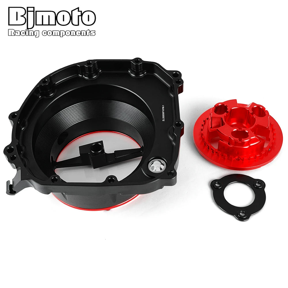 CNC Engine Racing Clear Clutch Cover For Kawasaki Z900RS ZR900 Z900 2017 2018 2019 2020 2021 2022 2023 2024