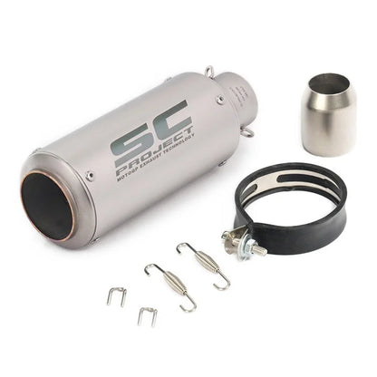 51/60mm Universal motorcycle sc exhaust inox muffler carbon fiber exhaust with DB Killer for z900 R3 R25 MT07 MT09 R1 Z400 Z650