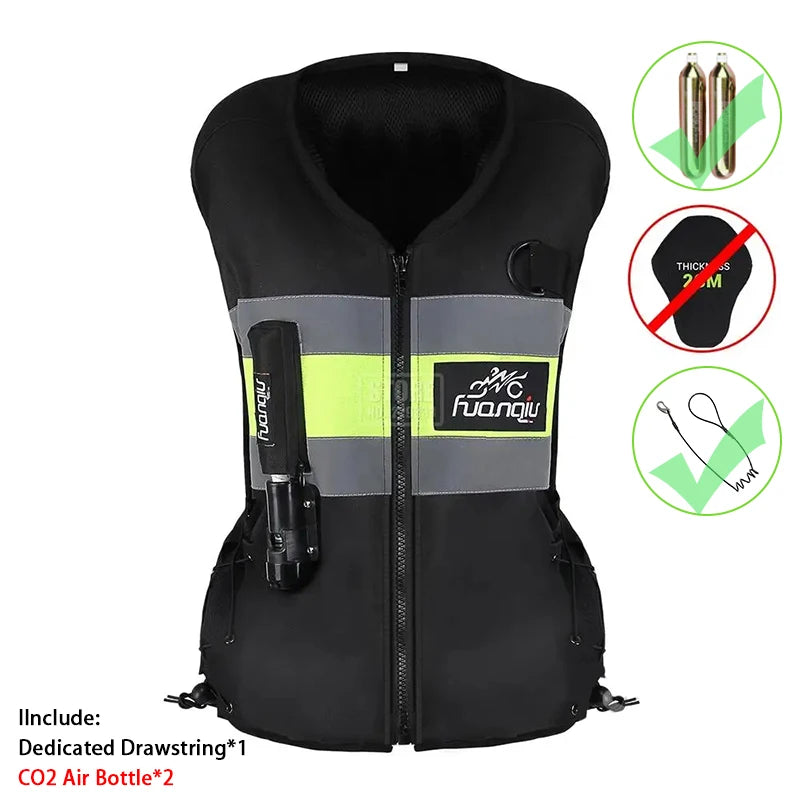 Gilet con airbag per moto, giacca protettiva per il corpo da moto, riflettente, airbag da motocross, gilet protettivo anticaduta