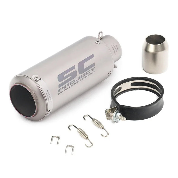 51/60mm Universal motorcycle sc exhaust inox muffler carbon fiber exhaust with DB Killer for z900 R3 R25 MT07 MT09 R1 Z400 Z650