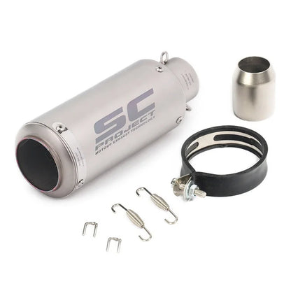 51/60mm Universal motorcycle sc exhaust inox muffler carbon fiber exhaust with DB Killer for z900 R3 R25 MT07 MT09 R1 Z400 Z650
