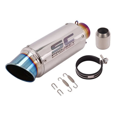51/60mm Universal motorcycle sc exhaust inox muffler carbon fiber exhaust with DB Killer for z900 R3 R25 MT07 MT09 R1 Z400 Z650