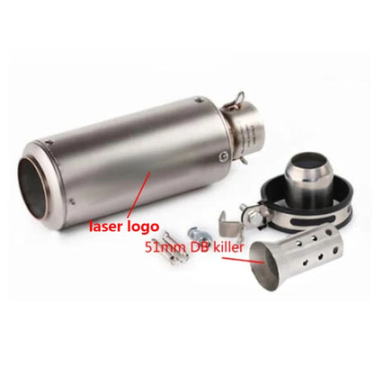 51/60mm Universal motorcycle sc exhaust inox muffler carbon fiber exhaust with DB Killer for z900 R3 R25 MT07 MT09 R1 Z400 Z650