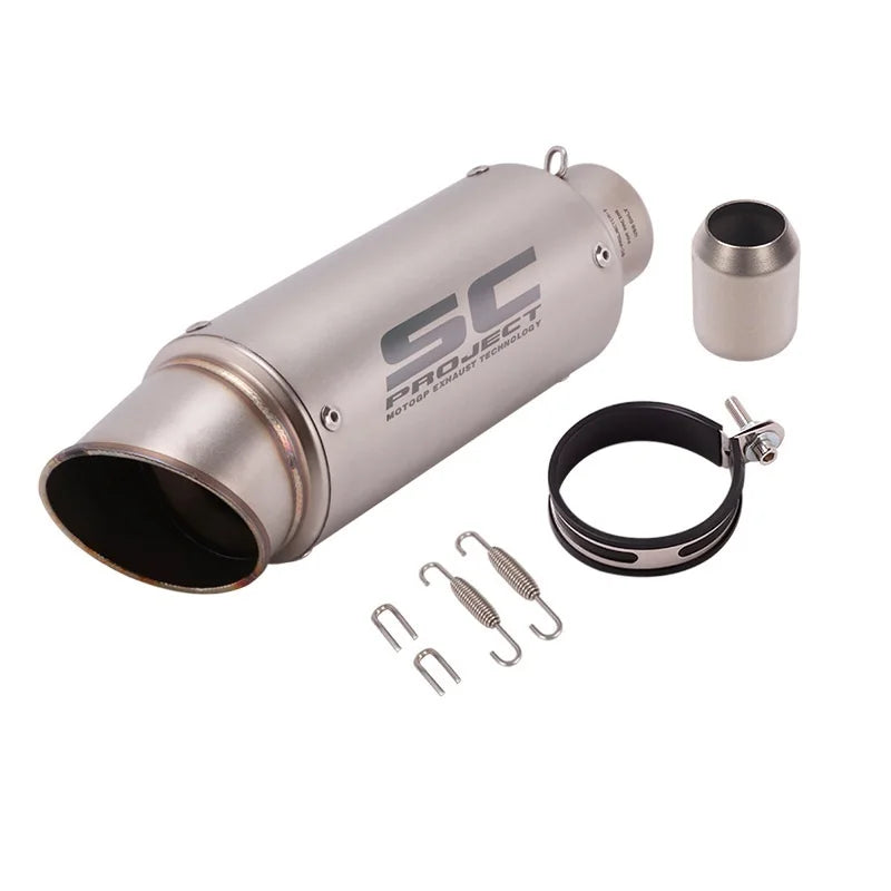 51/60mm Universal motorcycle sc exhaust inox muffler carbon fiber exhaust with DB Killer for z900 R3 R25 MT07 MT09 R1 Z400 Z650