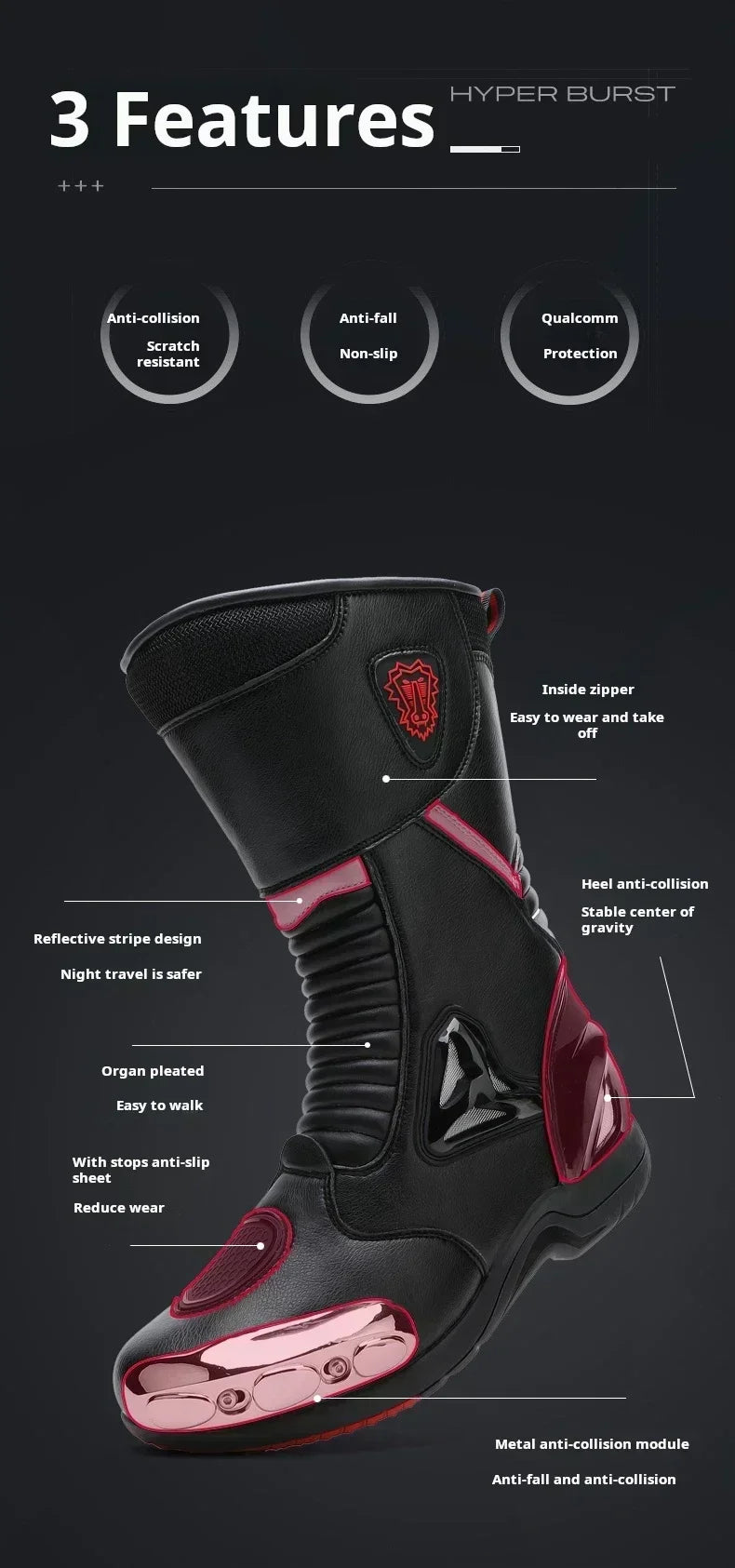 Professional Motocross Mid-Calf Long High Ankle Off-Road Racing Moto Rider Protective Shoes Men Woman Motorcycle Boots