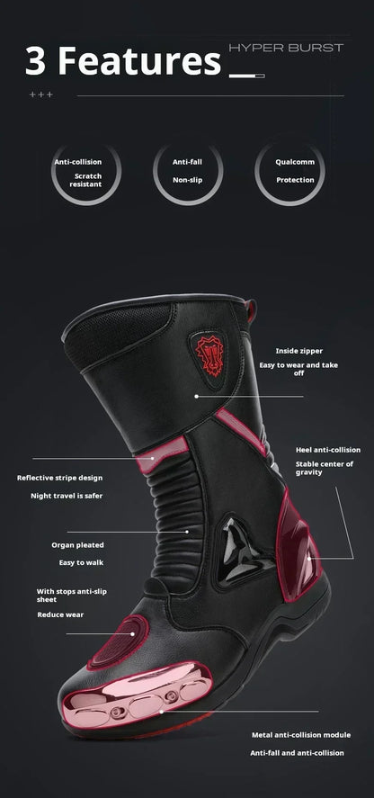 Professional Motocross Mid-Calf Long High Ankle Off-Road Racing Moto Rider Protective Shoes Men Woman Motorcycle Boots